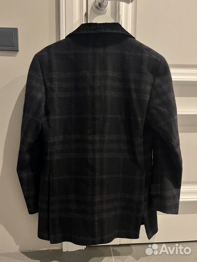 Пальто мужское короткое синее