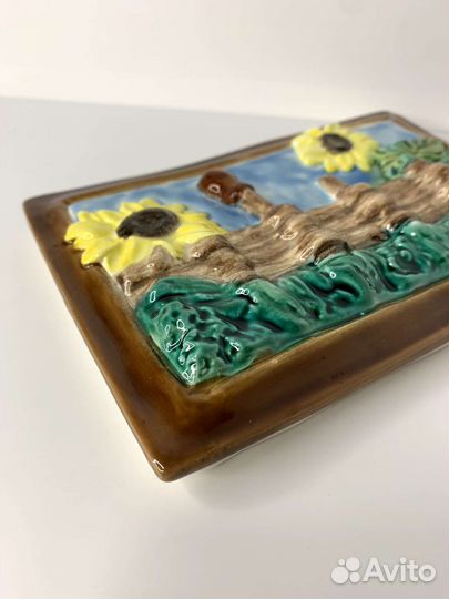 Плакетка Подсолнухи,Конаково,новая