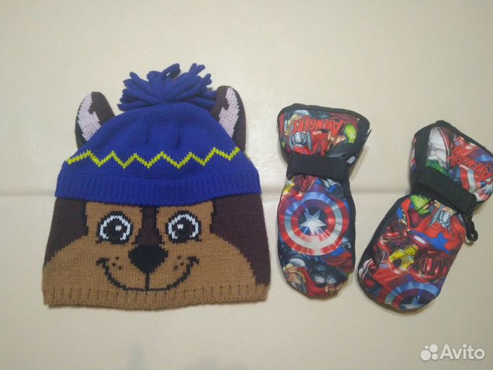 Шапки Lassie, варежки H&M