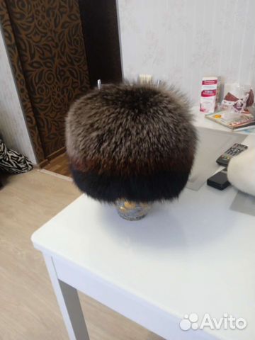 Шапка женская, чернобурка