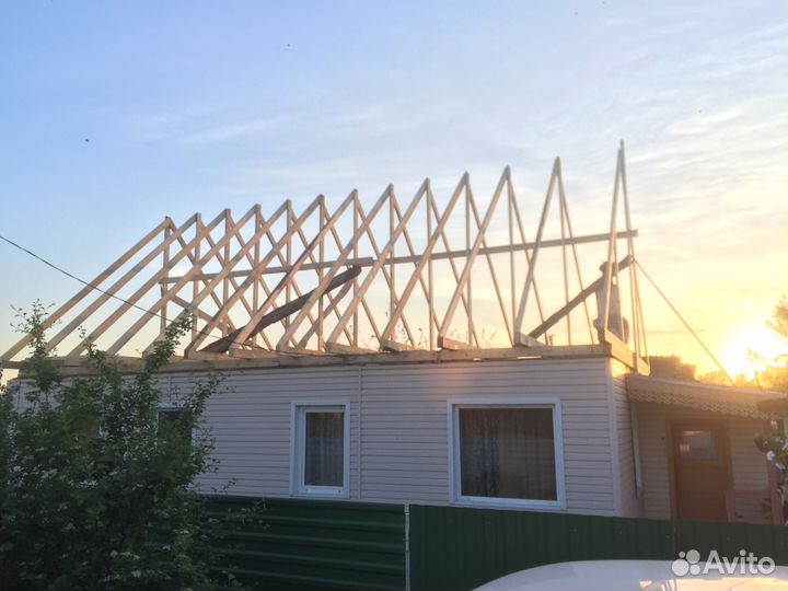 Монтаж кровли и фасада