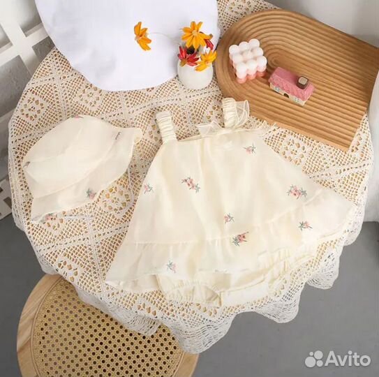 Платье боди и шляпа 86 92