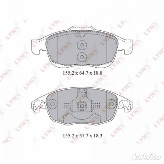 Lynxauto BD-2223 Колодки тормозные дисковые перед