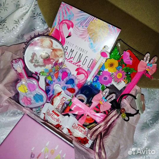 Подарочный бокс для девочки, подарок девочке