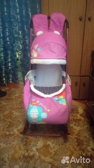 Санки коляска зимние