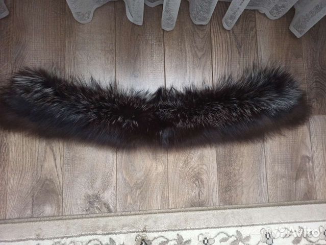 Меховой воротник чернобурка