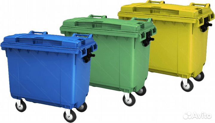 Мусорный бак пластиковый 660л-4616