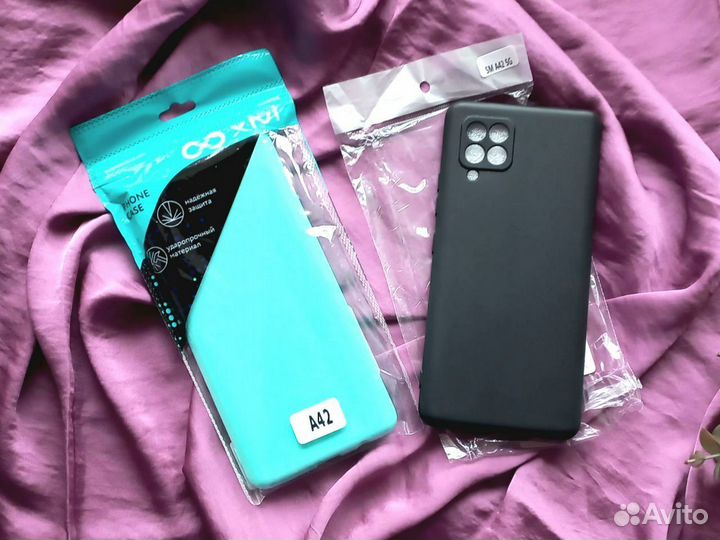 Чехол силиконовый на Samsung A42 новый