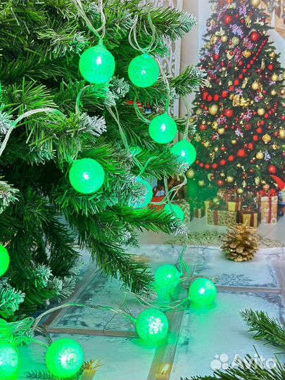 Гирлянда 20 шариков, d 3.5 см