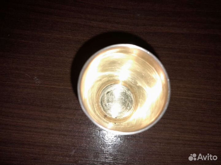 Стопка мельхиор позолота