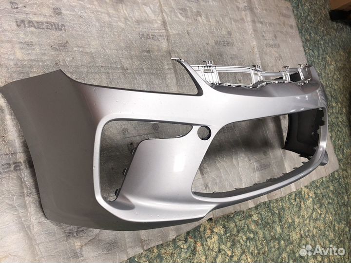 Передний бампер Серебро RHM Kia Rio 2017-2020