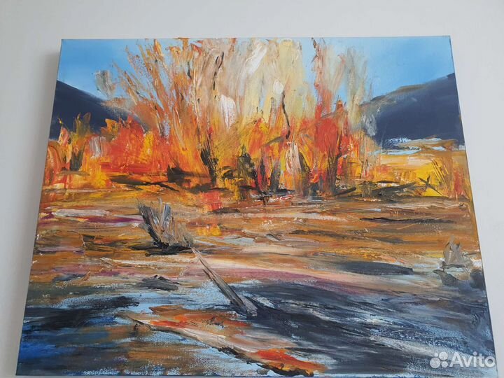 Картина 50 на 40 см маслом пейзаж