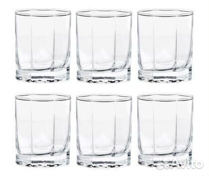 Набор стаканов низких, 6 шт, 210 мл, 