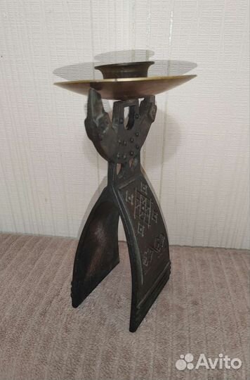 Старинные подсвечники Бокал посеребренный Ложечка