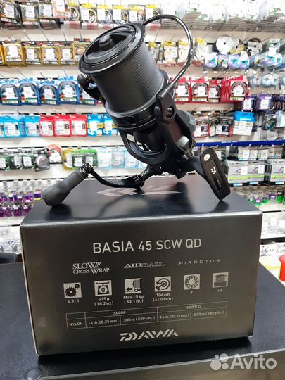 Катушка карповая Daiwa 19 Basia 45 SCW QD