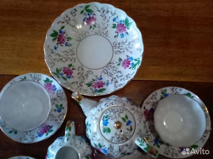 Чайный сервиз золотые травки лфз