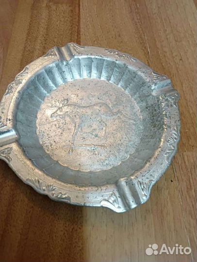 Пепельница металл СССР алюминиевая