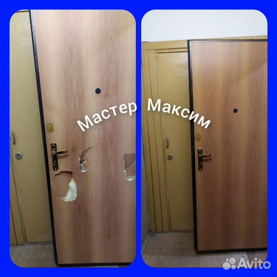 Ремонт дверей,установка замков-ручек,обшивка