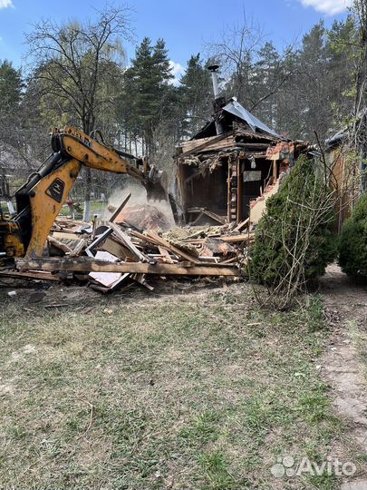 Снос домов, расчистка участка, спил