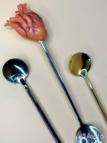 Ложка десертная с декором 