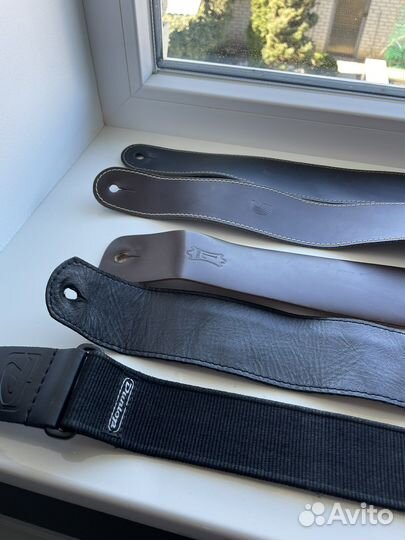Кожаный гитарный ремень