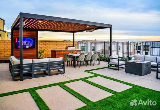 Мангальная зона 5х8 Навес