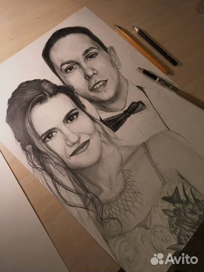 Портрет карандашом на заказ
