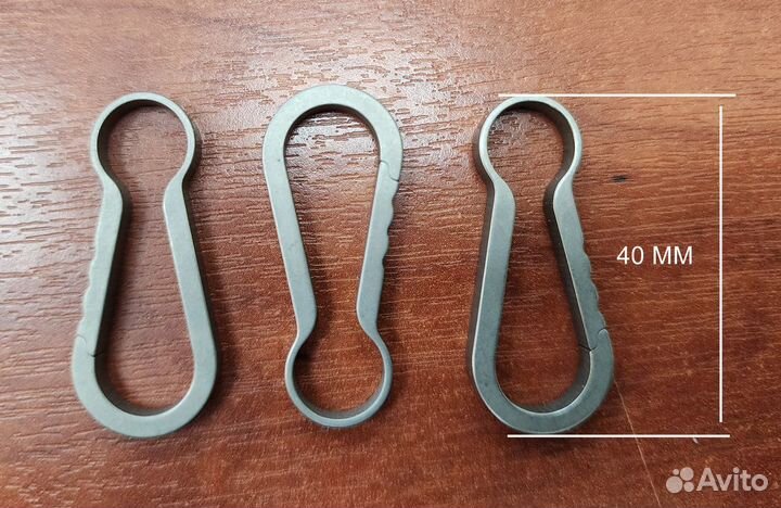 Титановые карабины, кольца, нож для ключей