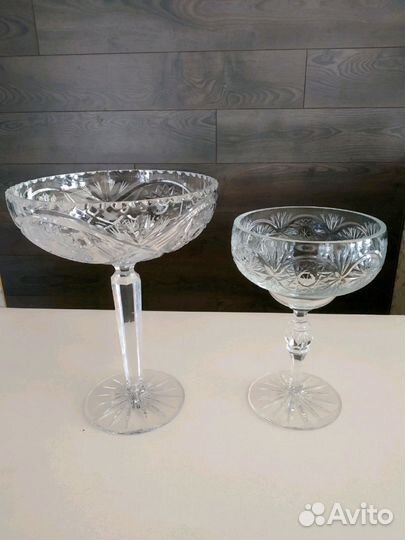 Ваза для фруктов хрустальная