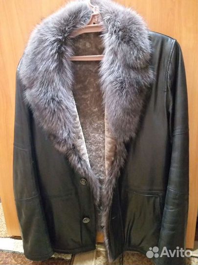 Кожаная куртка зимняя