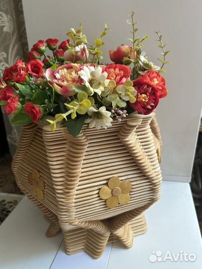 Кашпо деревянное