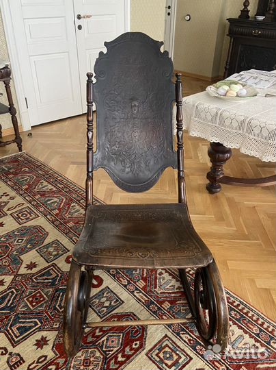 Старинное венское кресло качалка Я&I Кон
