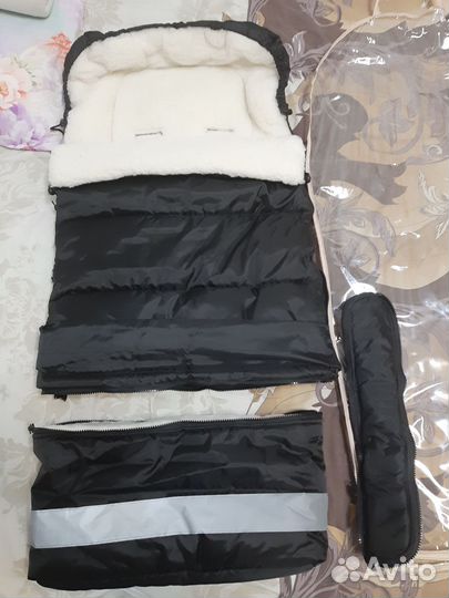 Конверт зимний из овчины в коляску