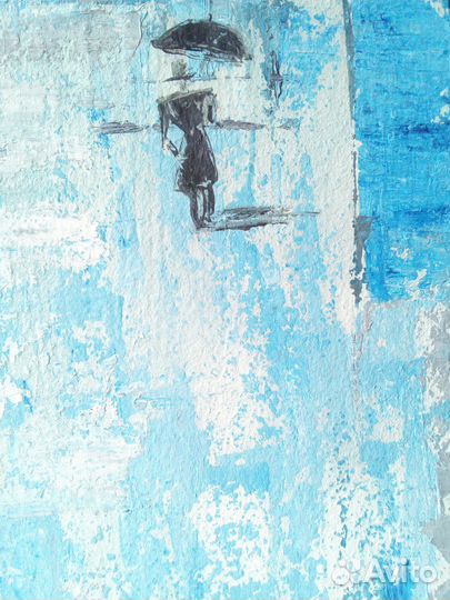 Картина маслом Человек дождя