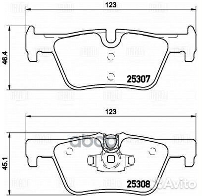 Колодки торм. для а/м BMW 1 (F20) (11) /3 (F30)