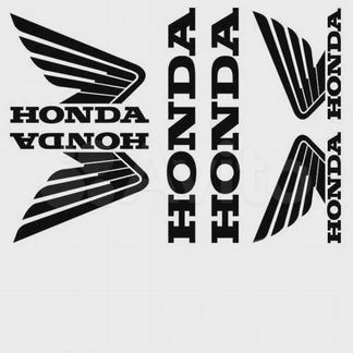 Наклейки на пластик Honda черные