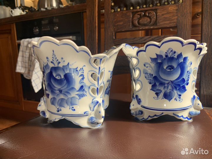 Конфетницы Вазы гжель