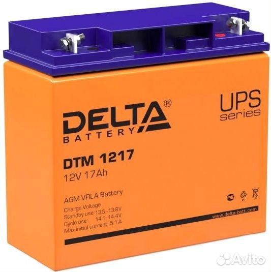 Аккумуляторная батарея для ибп delta DTM 1217 12В