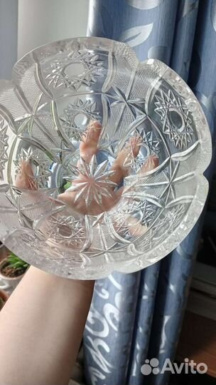 Ваза для фруктов, хрусталь, СССР