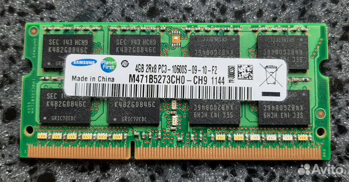 Оперативная память Samsung для Ноутбука DDR3 4 гб