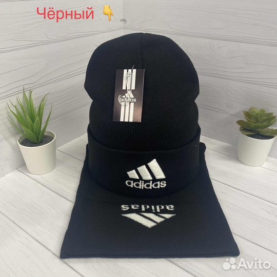 Шапка+ снуд adidas унисекс
