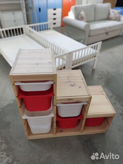 Стеллаж Труфаст + контейнеры Икеа