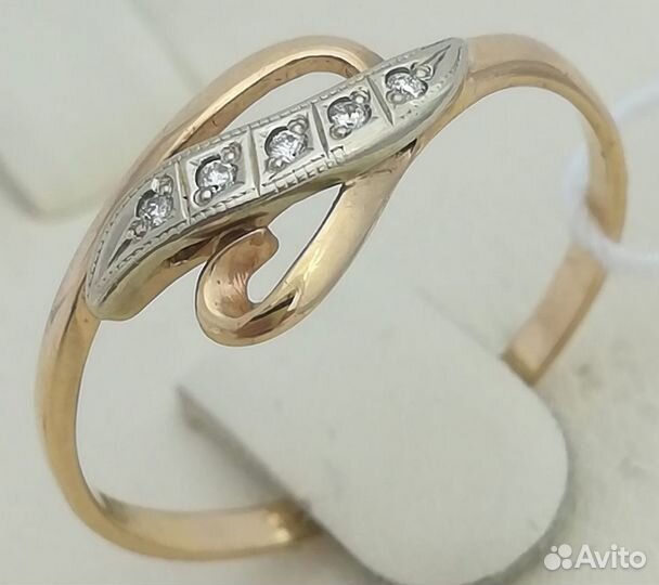 Кольцо / размер 18 / 1,73г / Золото585 / бриллиант