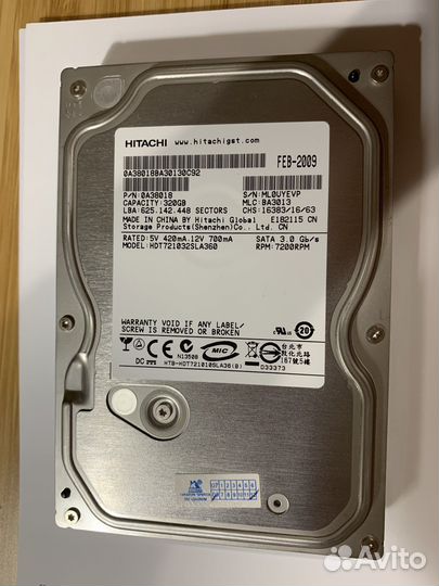 Жесткий диск Hitachi 0A39264 320Gb sataii 3,5