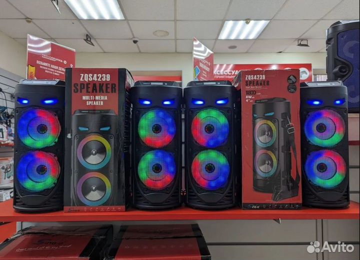 Колонка беспроводная bluetooth напольная с микрофо