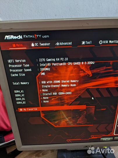 Материнская плата Z270 gaming k4 с комплектом