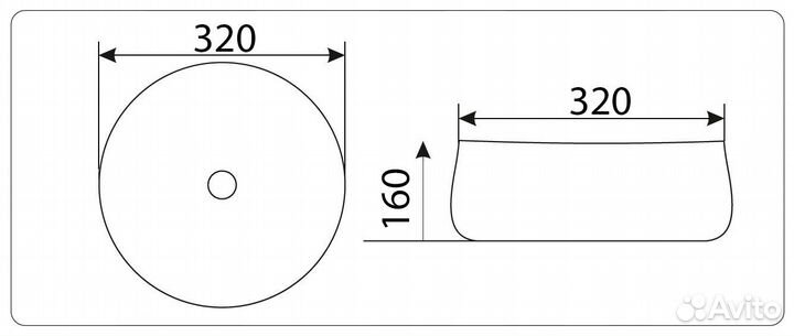 Раковина для ванной CeramaLux 543