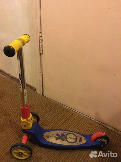 Самокат детский трехколесный складной бу