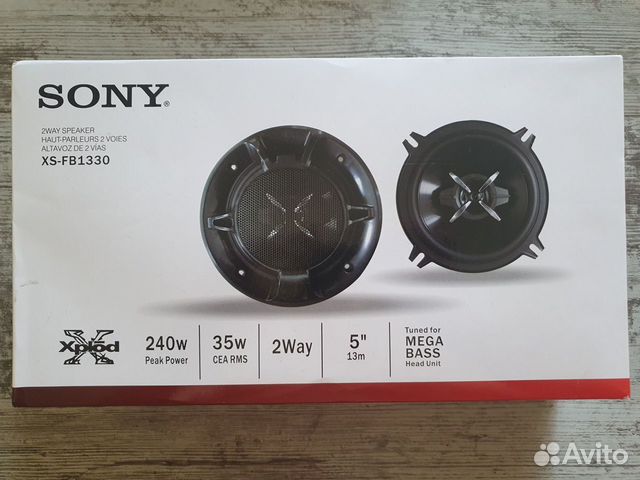 Автоакустика Sony новые 13 и 16 см