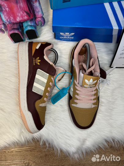 Р.44 Adidas Forum Low кроссовки бордовые